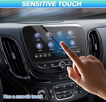 Autorder Screen Protector for Chevrolet Malibu Premier 2016-2026/LS/RS 2019-2026/Equinox Premier 2018-2024/Volt LT/Premier 2016-2019 Tempered Glass 9H Navigation Touchscreen Protective Film(8-Inch)