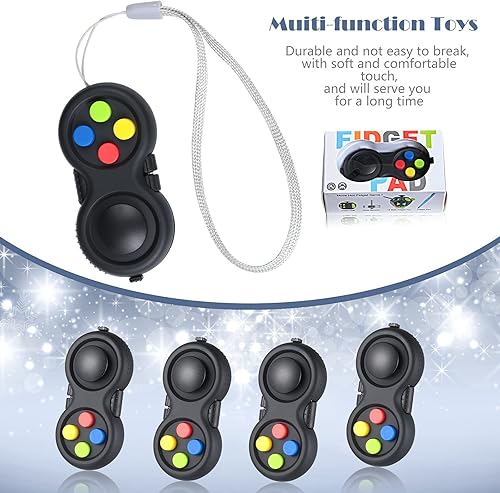 Miniatura 10 de 4 almohadillas controladoras de juego para ansiedad, llavero para adultos y adolescentes, mini cámara de mano, cubo para aliviar la ansiedad y el