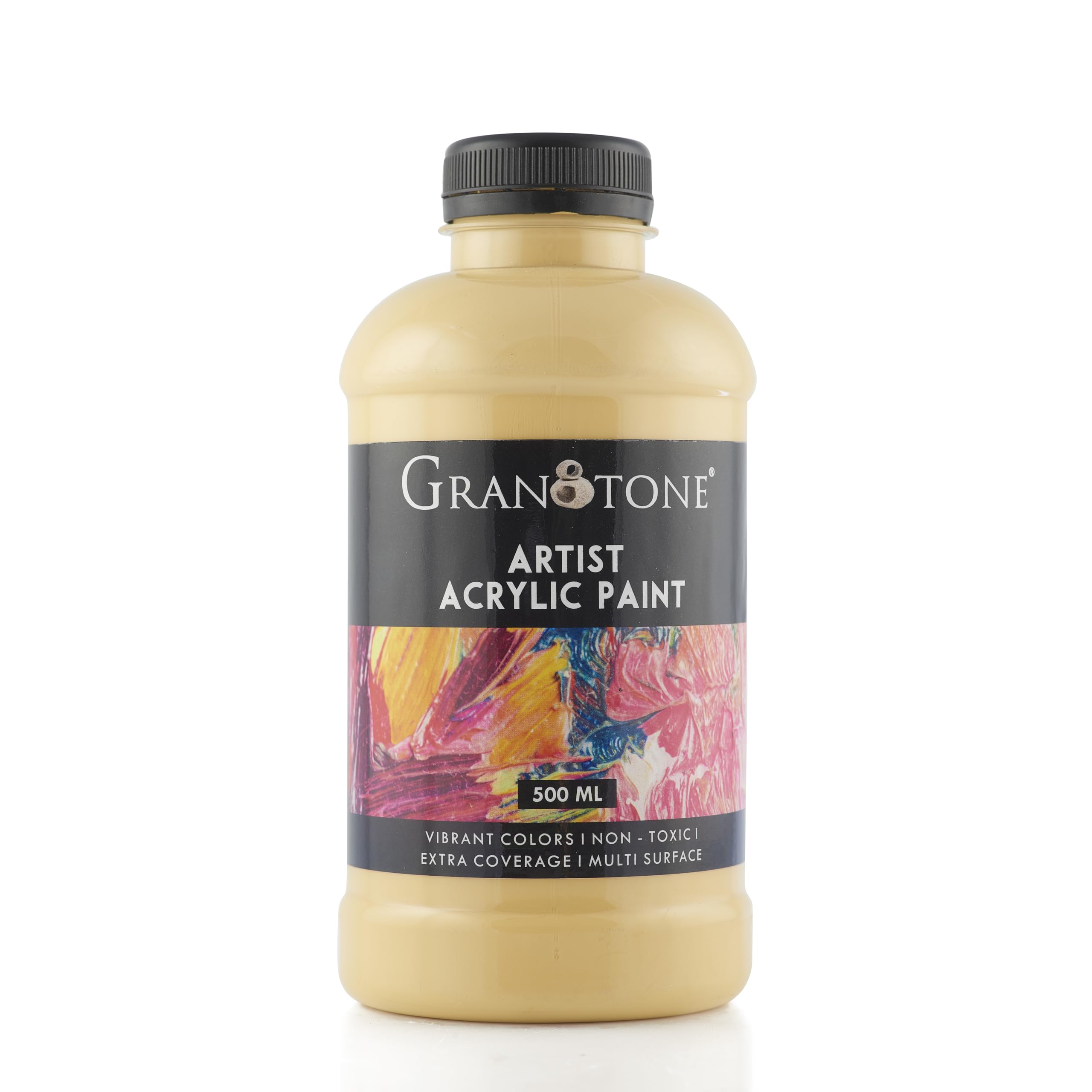 GRANOTONE Acrylic Paint Yellow Ochre 500ml Rich Pigment Non Cracking