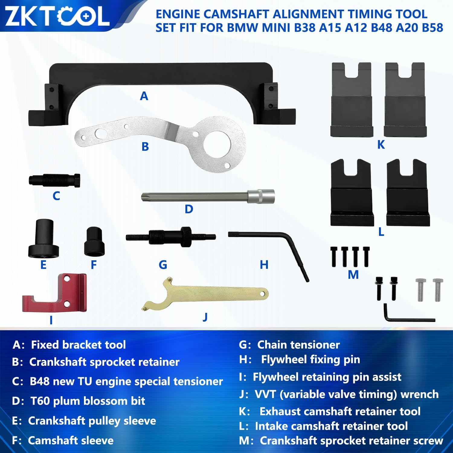 ZKTOOL Kit d'Outil de Calage de Distribution Moteur pour BMW Mini