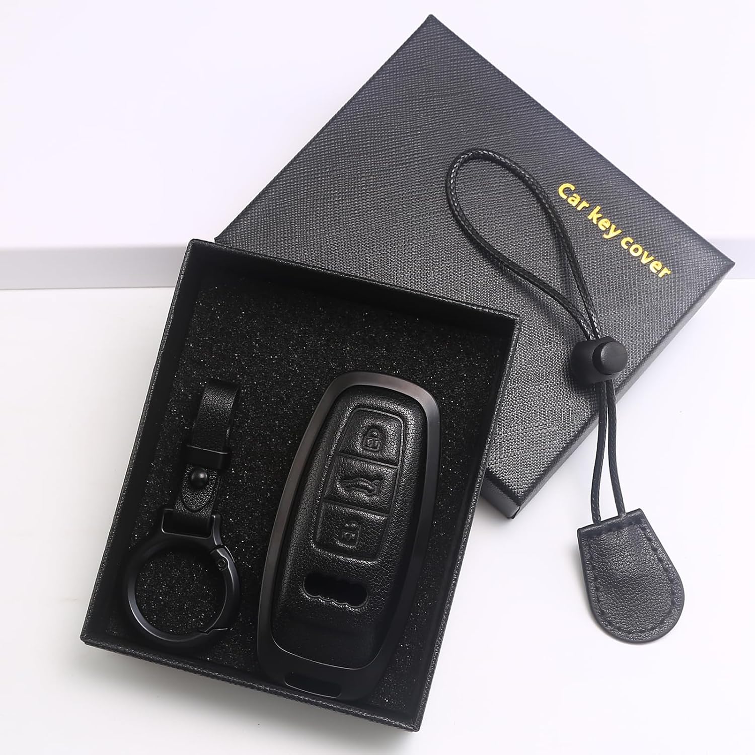 for Audi Key Fob Cover,Zinc alloy key cover Compatible with Audi A3 A6 A7 A8 E-Tron S3 S6 RS6 S7 RS7 Q7 SQ7 Q8 SQ8 Smart Key Protector