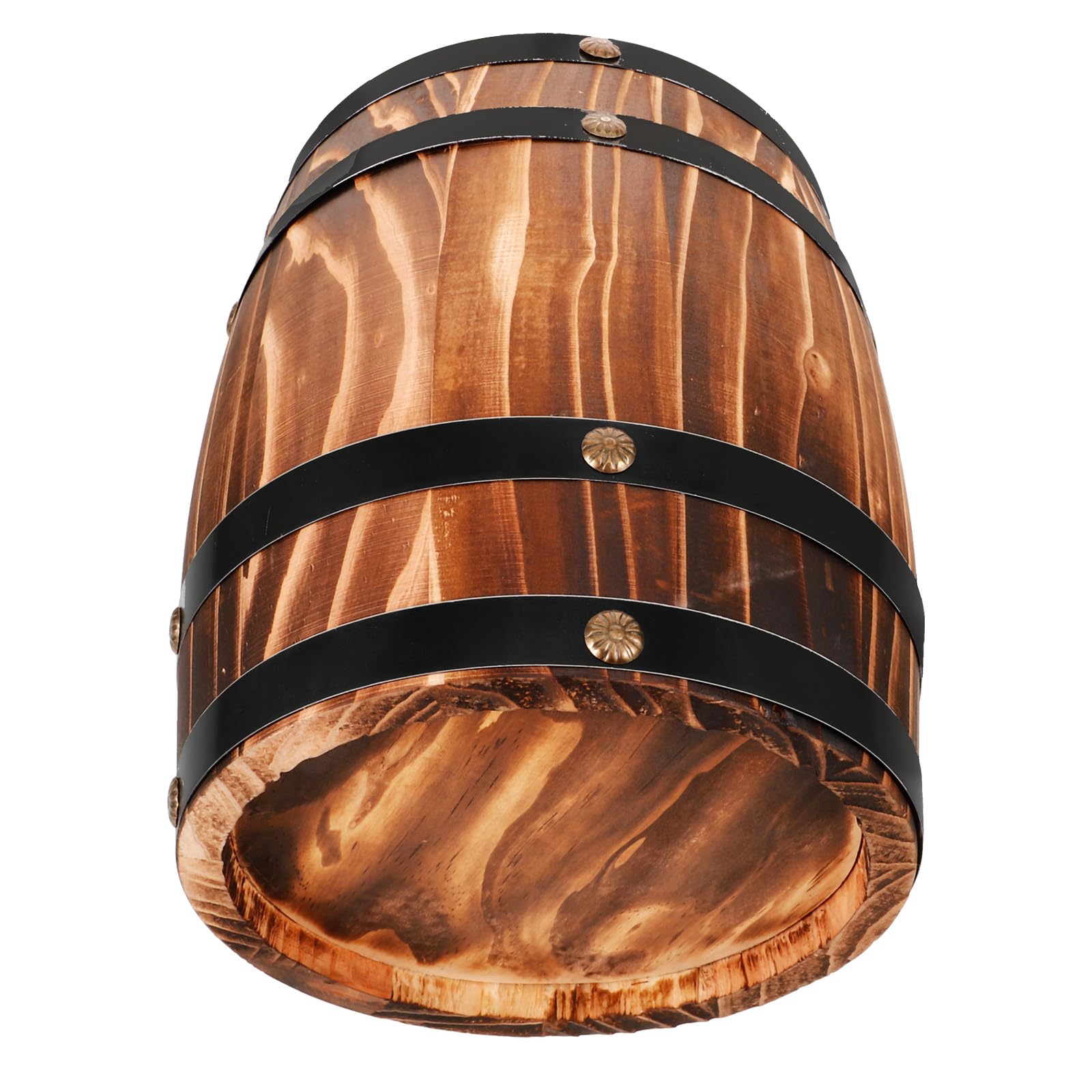 Zerodeko Barril de madera pequeño para cerveza, accesorio decorativo para fotos, barril de vino de madera, adorno rústico para bar, hogar, manualidades decorativas