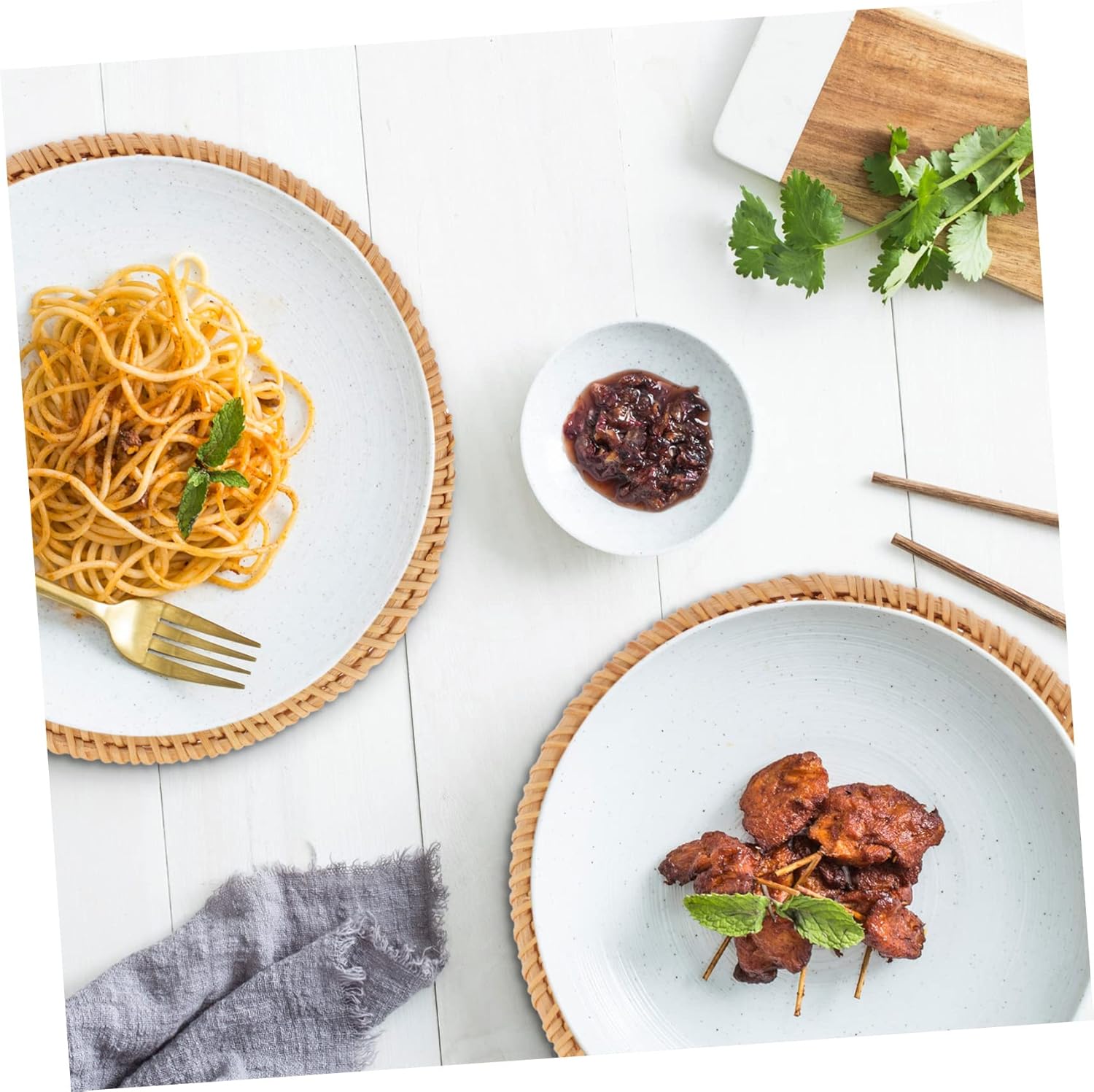 ランチョンマット 約30×45cm｜インテリアレース・テーブルクロス・うさぎ雑貨・刺繍とキルトのお店｜アミ ブルージュ 織物プレースマット、1ピース織物鍋つかみ装飾プレースマットダイニングテーブルプレースマットサークルキッチンテーブル織籐プレースマット