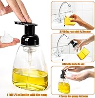 Vista 3 de Bekith 12 Pack Foaming Hand Soap Dispenser, 10 Oz Liquid Soap Dispenser Empty Refillable Containers Plastic Pump Bottles for Kitchen, Bathroom