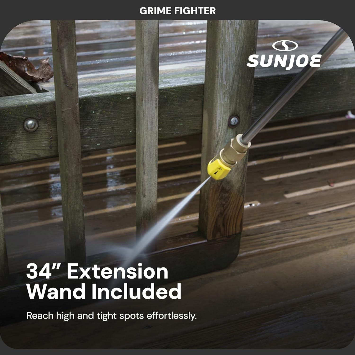 Sun Joe Electric Pressure Power Washer w/ Foam Cannon & Extension Wand, 1600 PSI (PWMA Certified), 1.1 GPM, 13-Amp Motor - Heavy-Duty Cleaning Machine for Patios, Decks, Sidewalks & Cars, SPX2680-MAX