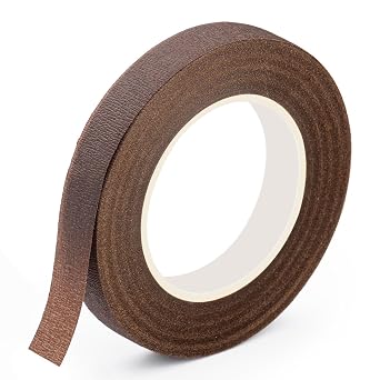 Floral Tape, 1/2inch Flower Tape, Flower Tape for Bouquet Stem Wrap Floral Arranging Craft Projects Corsages, Wedding Bouquet Brown