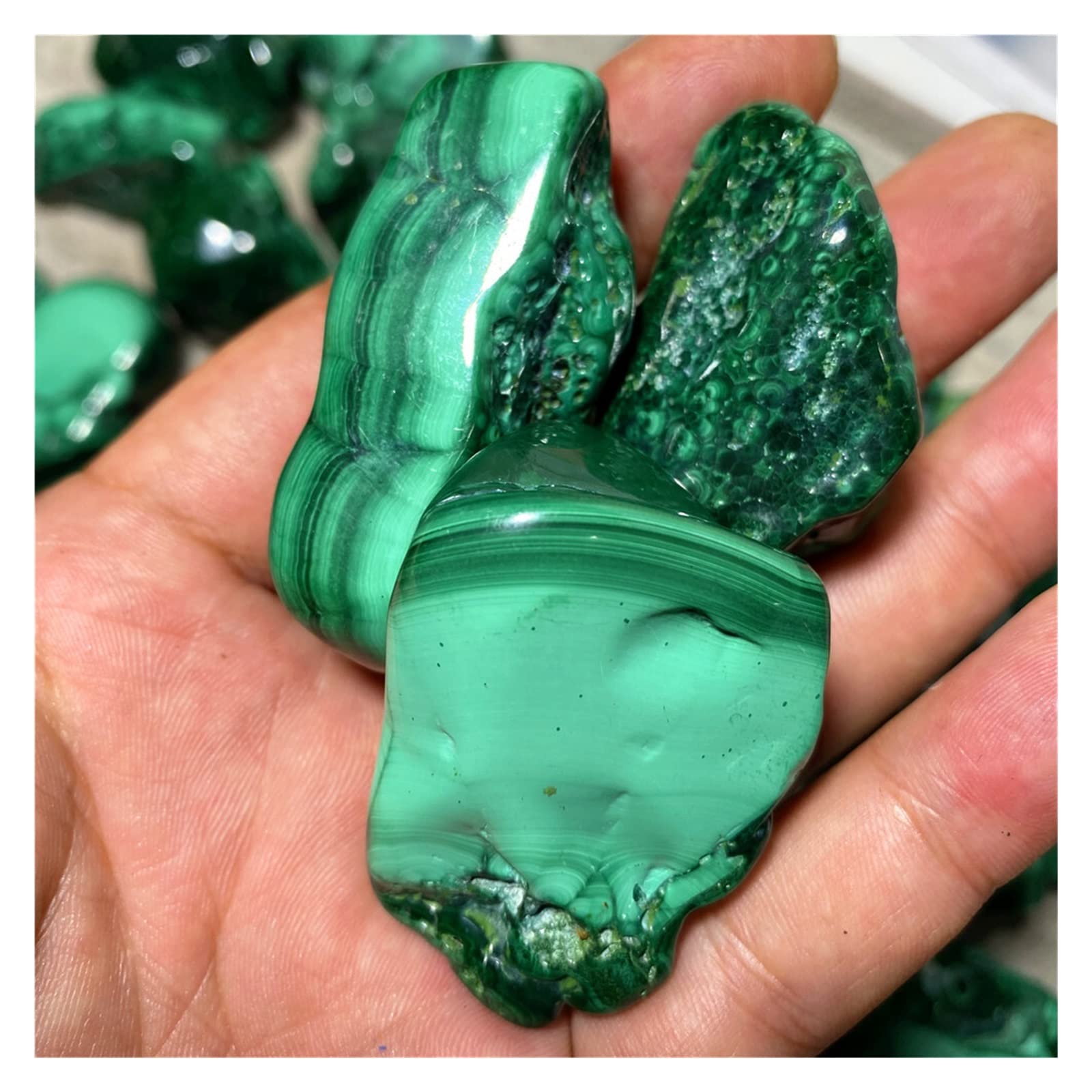 96,60 Cts Pierre Précieuse Cabochon Coussin En Malachite Libre