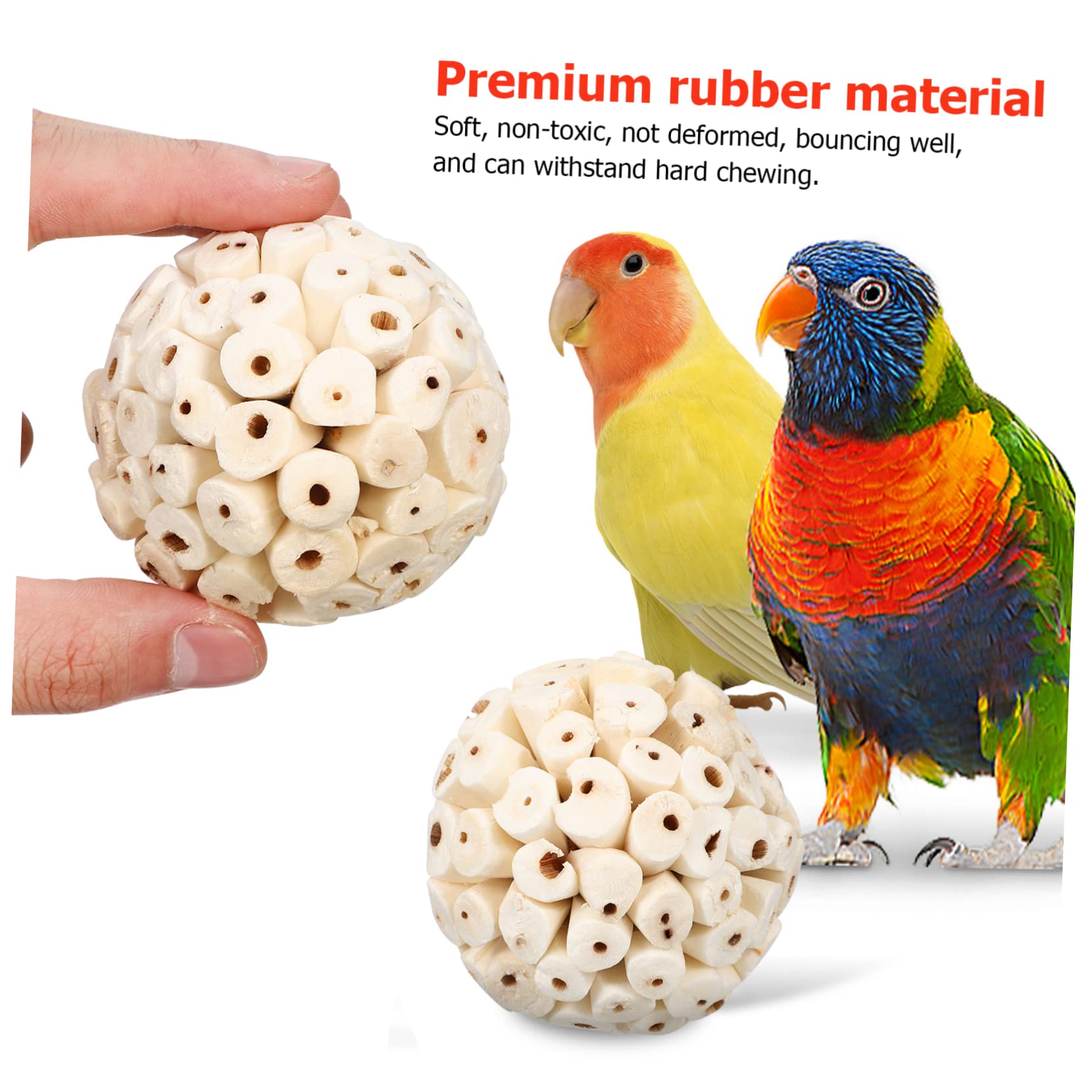 Sosoport 15 Piezas Pelota de Juguete de Aves Juguetes de forrajeo Loro Juguetes jueguetes Accesorio de Jaula para pájaros Jaula de pájaros de Pelota de pájaro Bolas de Aves