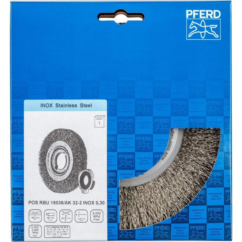 Brosse ronde sans tête PFERD en inox 0,30 de type AK32-2