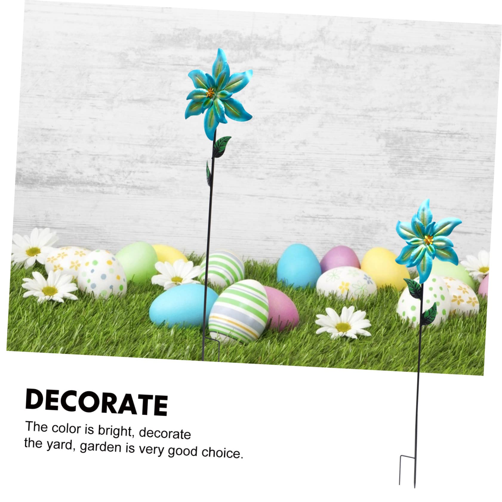 Piquets Décoratifs Vintage Métal Fleur - Lot Pour Jardin Extérieur & Décoration Campagnarde