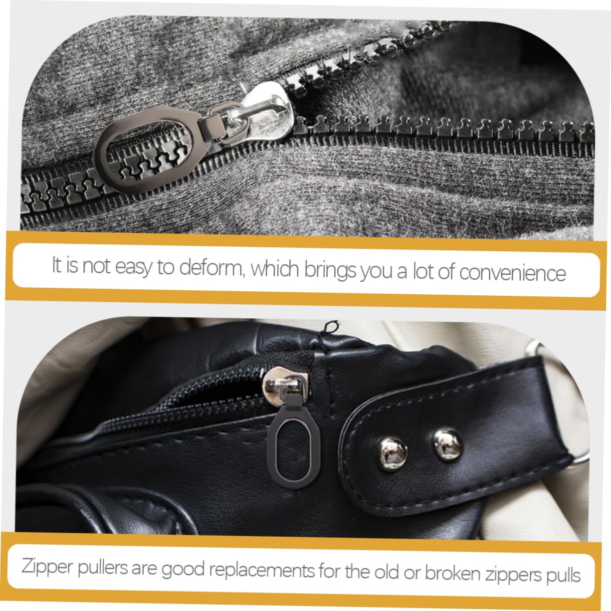 ERINGOGO Practical Zipper Pulls Tab Replaceable Zipper Heads for Coat Bag Suitcase