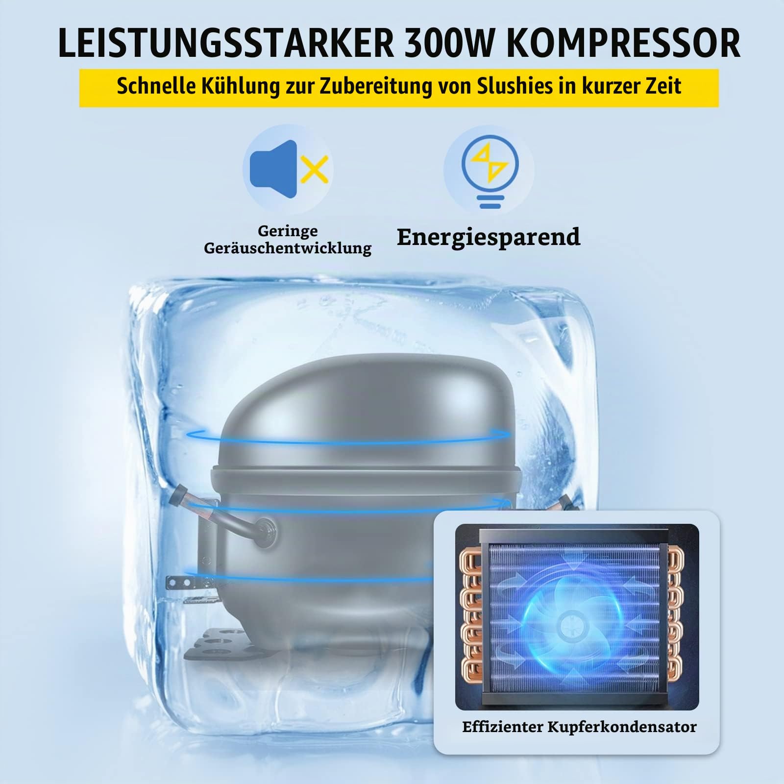 VEVOR Kommerzielle Slushy-Maschine, 6L Tassen Einzelschüssel Slush Ice Maschine, 300W 220V, Edelstahl Margarita Smoothie Frozen Drink Maker, Slushie Maschine für Supermärkte, Cafés, Restaurants, Bars