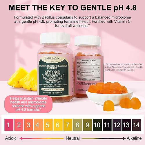 Miniatura 6 de Gomitas de equilibrio femenino premium, gomitas de piña para mujeres, apoya la flora vaginal, equilibra los niveles de ph, aumenta la defensa