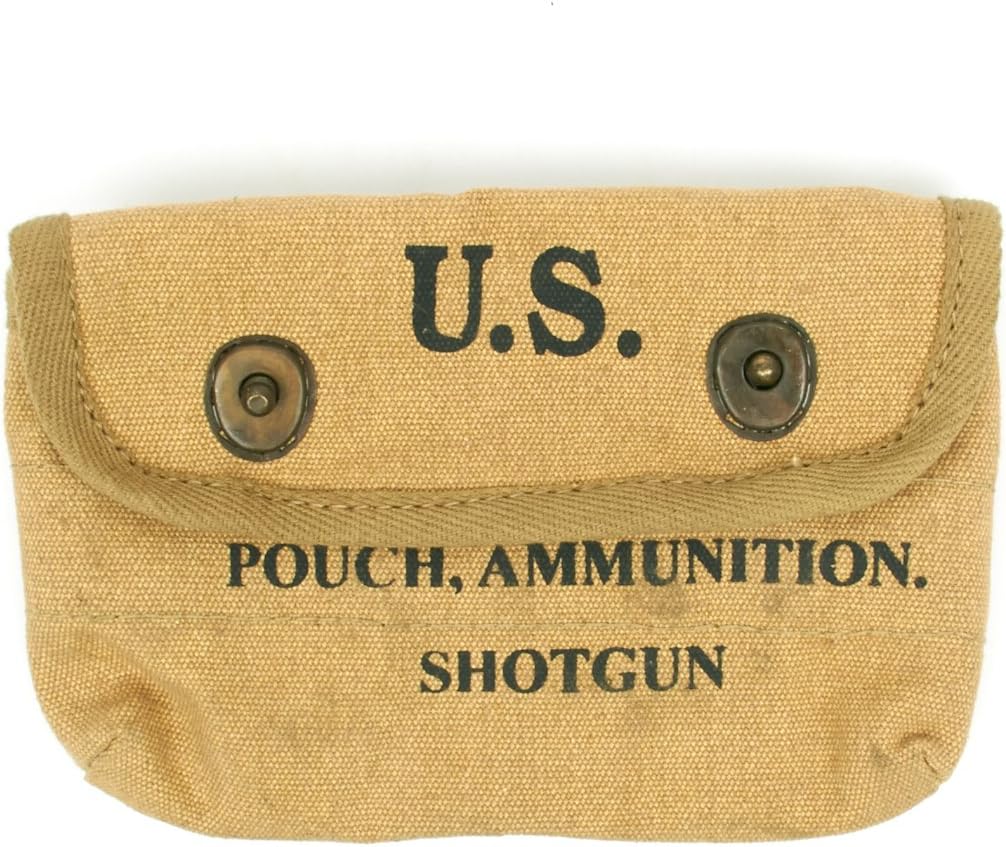U.S. WWII Khaki Shotgun Shell Pouch