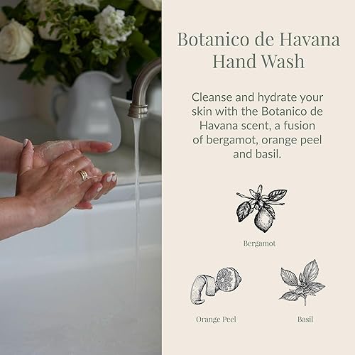 Miniatura 2 de Archipelago Botanicals Botanico de Havana Jabón líquido para manos, lavado diario hidratante con bomba de jabón, jabón de manos de cocina o baño,