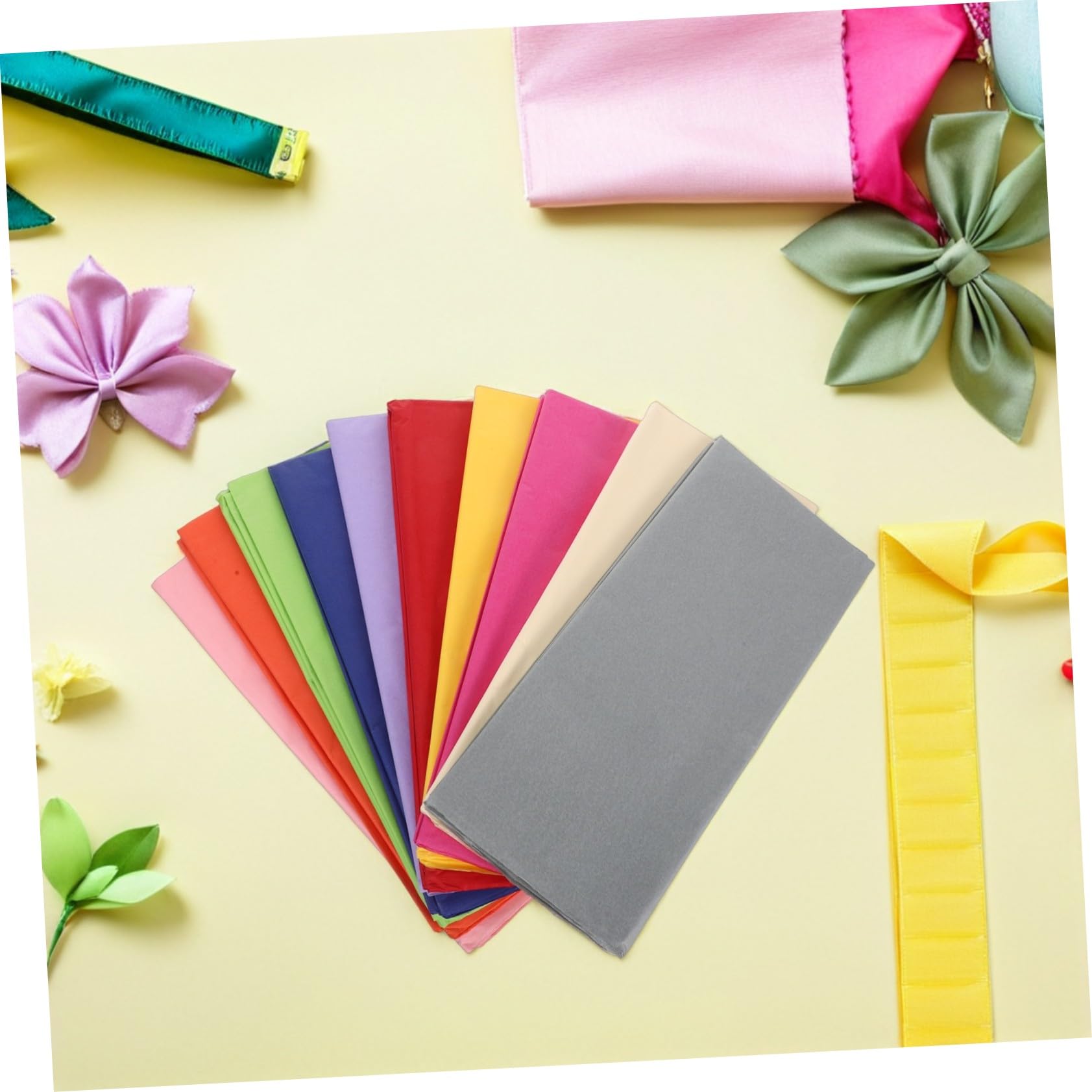 FRCOLOR 100pezzi Carta Velina Colorata per Origami Bouquet Floreali Ragazzo Ragazza e Adulti per Imballaggi e Progetti Fai da Te
