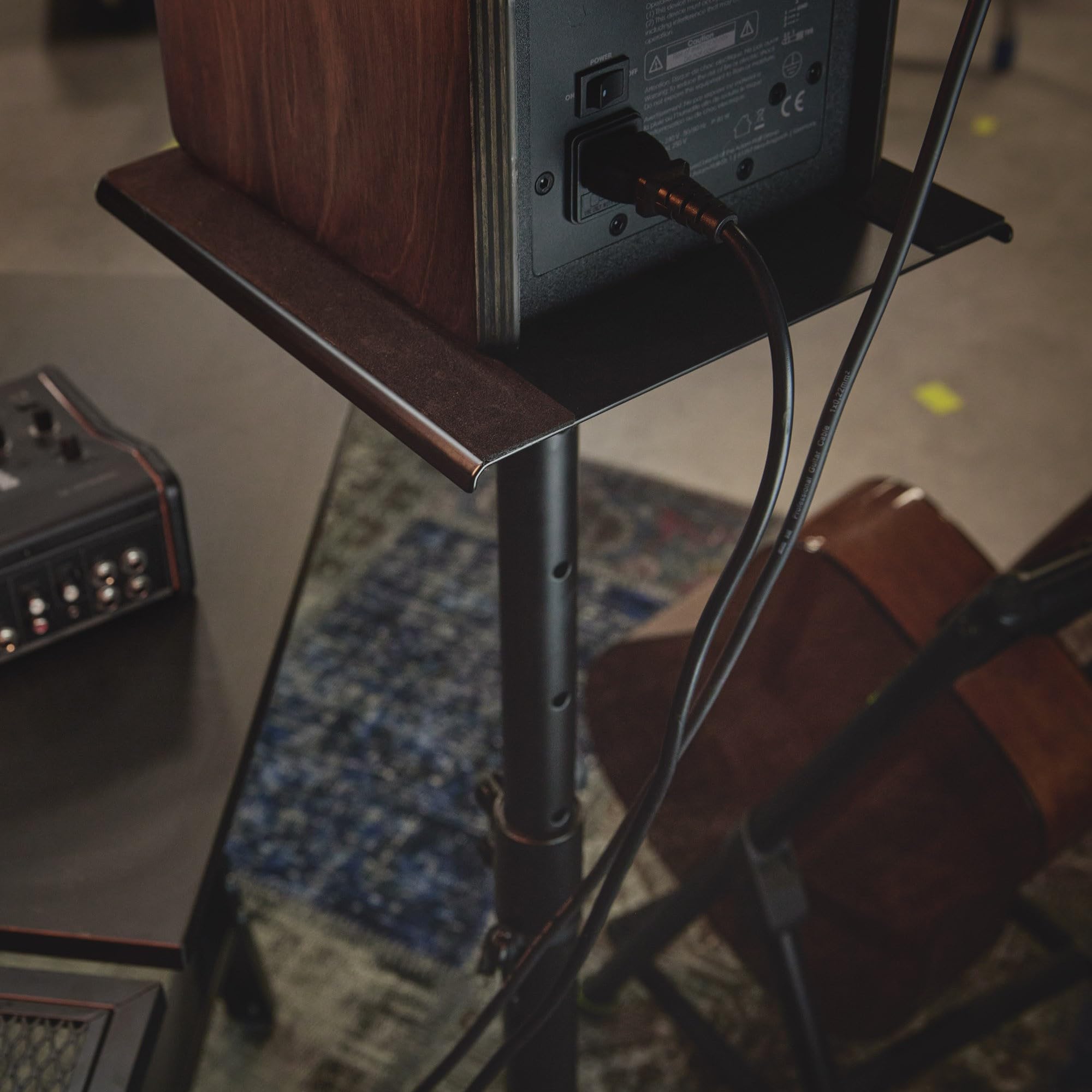 Gravity SP 3202 LR B Studiomonitor-Ständer mit großem runden Sockel