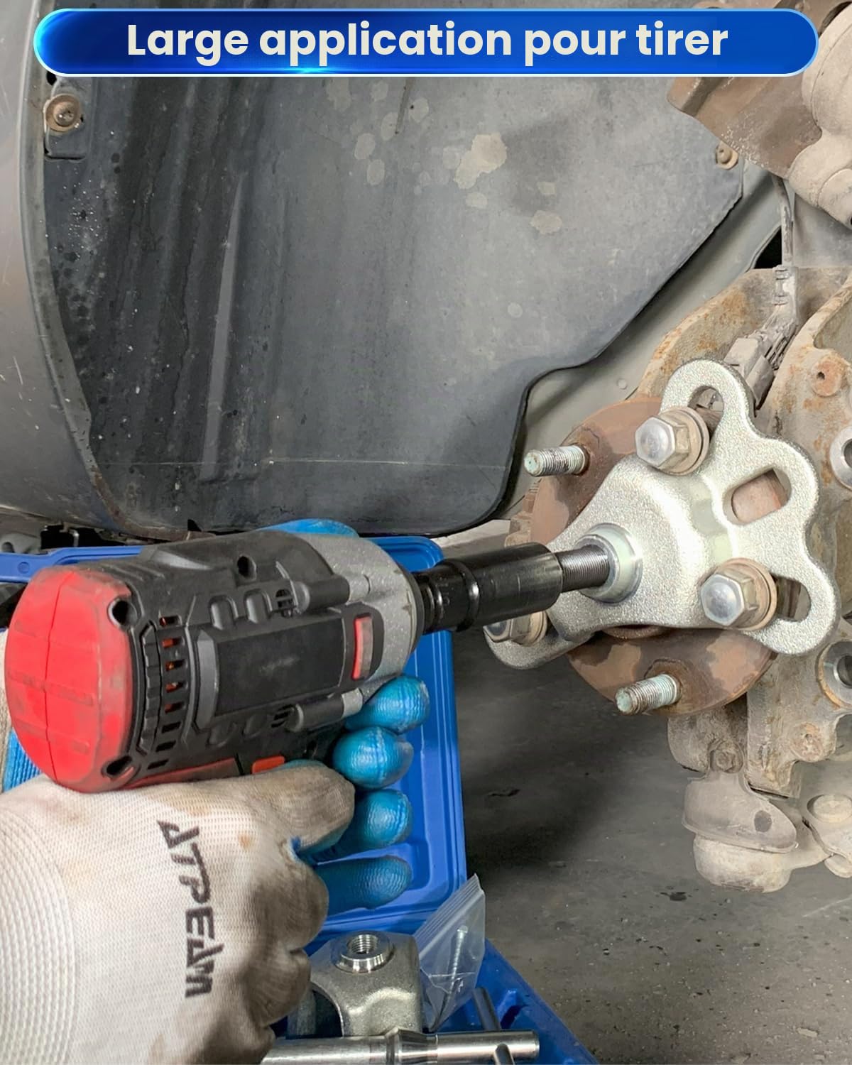 ATPEAM Kit d'Extracteur de Moyeu de Roue 19 Pièces avec Marteau à Glissement et Haute Masse, Outil Universel pour Démontage de Moyeu