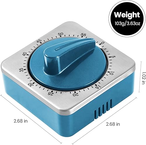 Miniatura 2 de Temporizadores de cocina para cocinar, temporizador de cocina de chef con alarma fuerte, temporizador de escritorio 100% mecánico, no requiere