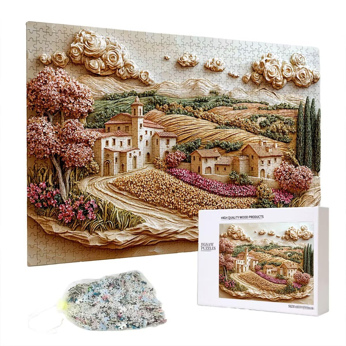 Puzzle 3000 elementów, abstrakcyjne puzzle dla dorosłych, 3000 elementów, drewniane puzzle dla dorosłych, trudna łamigłówka, gra logiczna dla całej rodziny, drewniane puzzle do dekoracji salonu