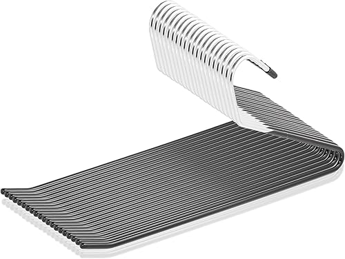 Casafield - 20 perchas para pantalones abiertos - Fácil deslizamiento - Diseño delgado que ahorra espacio con revestimiento de goma antideslizante