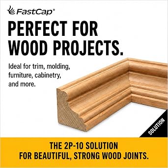 FastCap 80208 2P-10 Professional 2 Oz Thick Wood Adhesive Glue | Ideal For Wood Works, All Purpose Application, 4000 PSI Tensile & Sheer, 80208