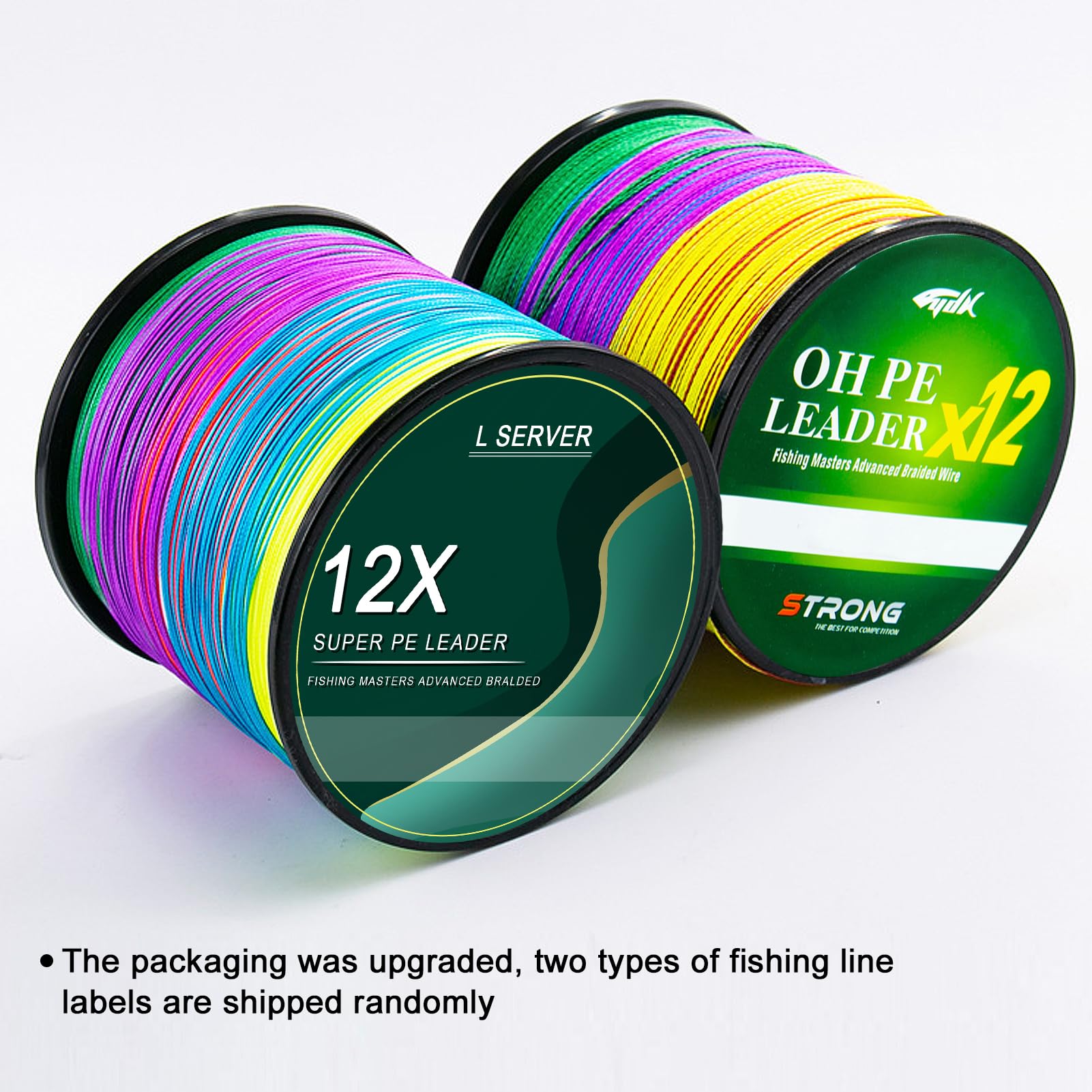 Tresse Peche 500m/1000m 12 Tresses Anti-Morsure Pêche Ligne PE Leurre Ligne Mer Fil de Pêche 12.6-81kg
