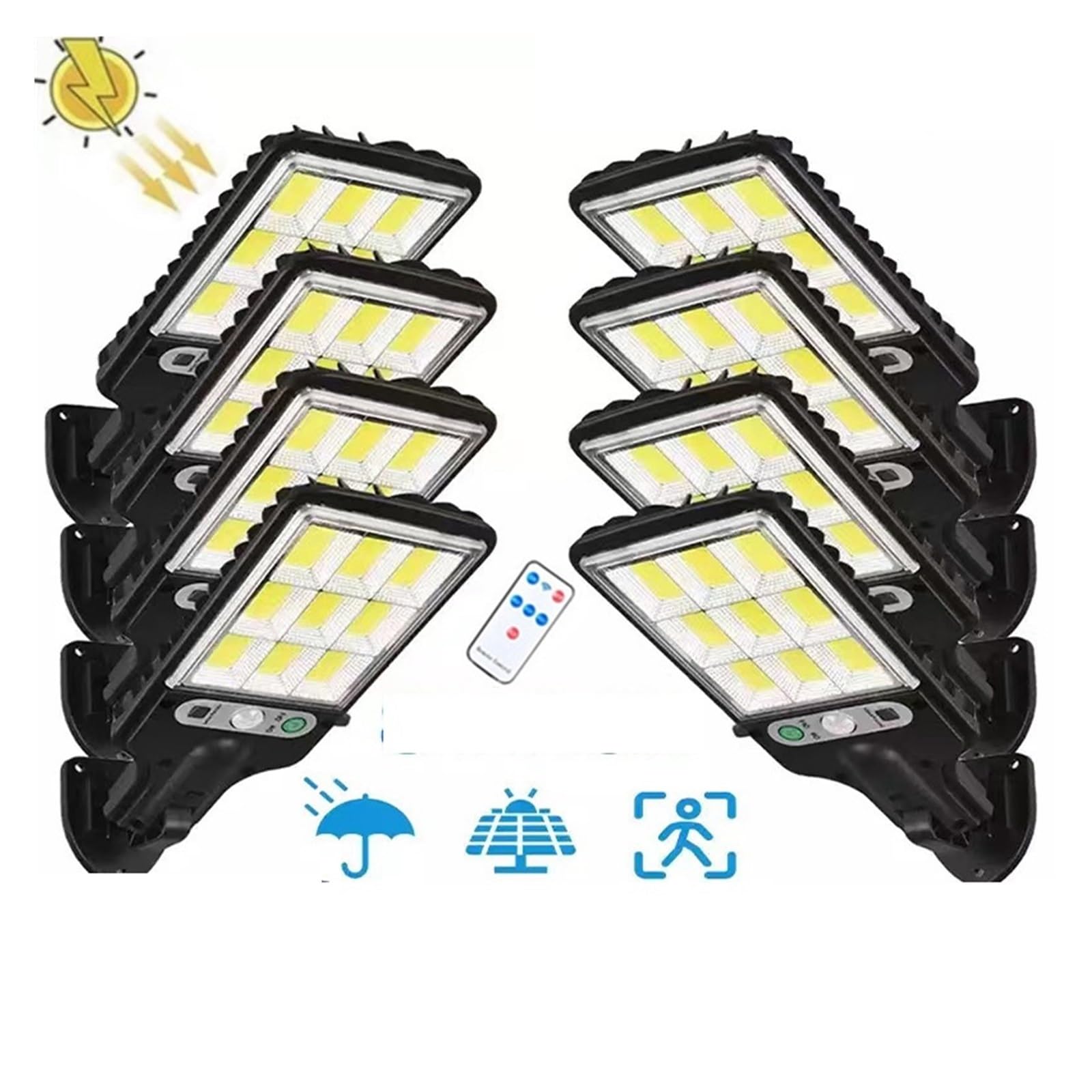 Solarne lampy uliczne na zewnątrz, Solar Street Lights Zewnętrzna lampa słoneczna z 3 trybami światła Wodoodporny czujnik ruchu Oświetlenie bezpieczeństwa do ogrodu Patio Path Yard do oświetlenia zewn