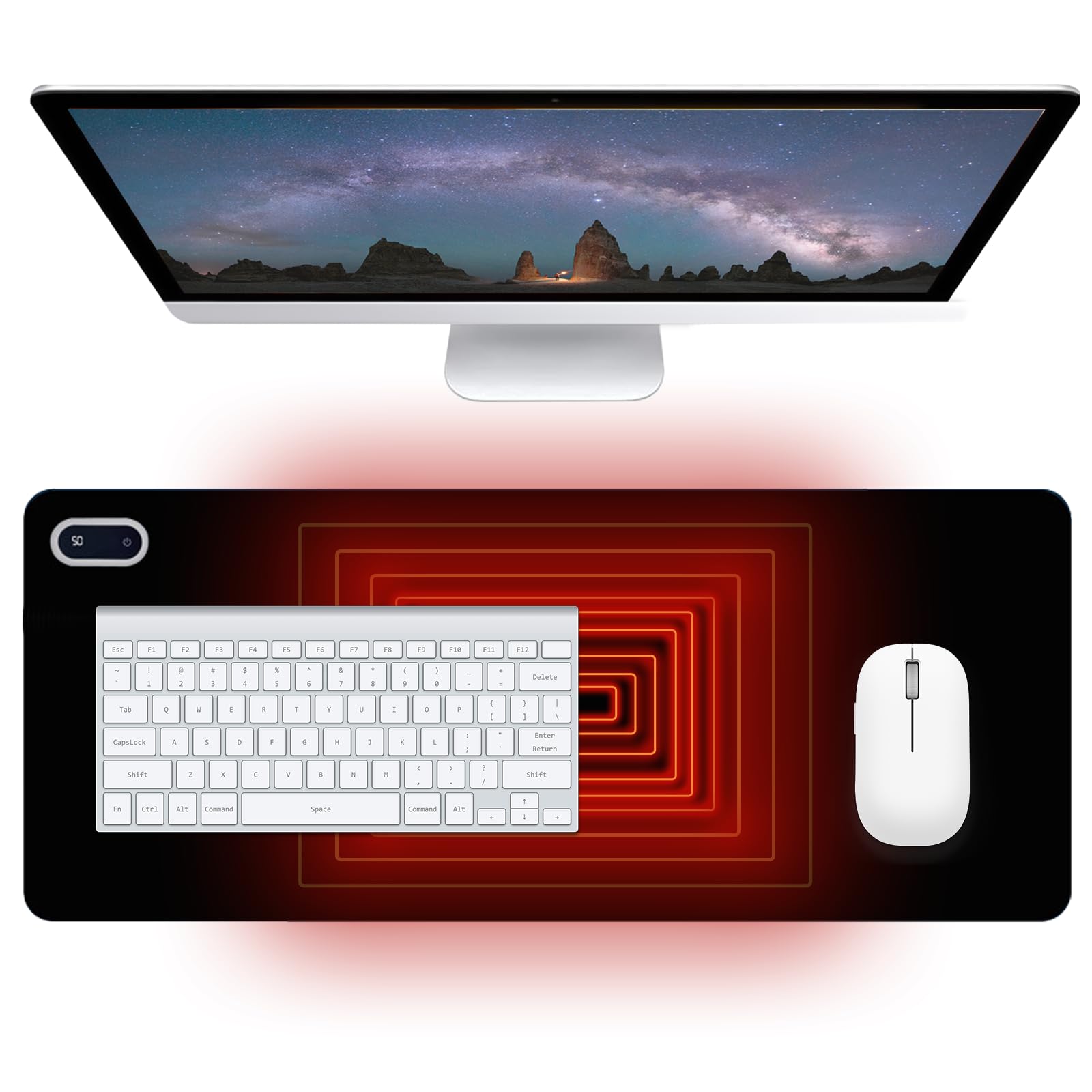 NUOYOU Cuir Sous-main Tapis De Table Protecteur Tapis De Souris PU Leather Desk Mat Large Mouse