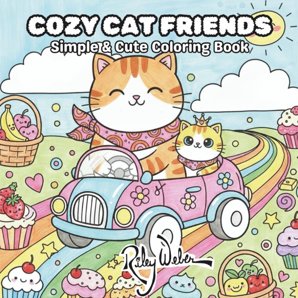 Cozy Cat Friends: Simple and Cute Coloring Book (Cozy and Cute Coloring Books)