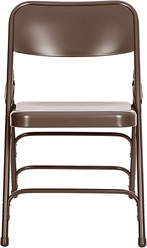 Miniatura 4 de OEF Furnishings Silla plegable de metal de doble bisagra de acero de lujo, marco de acero de calibre 18, diseño de asiento en cascada, capacidad de