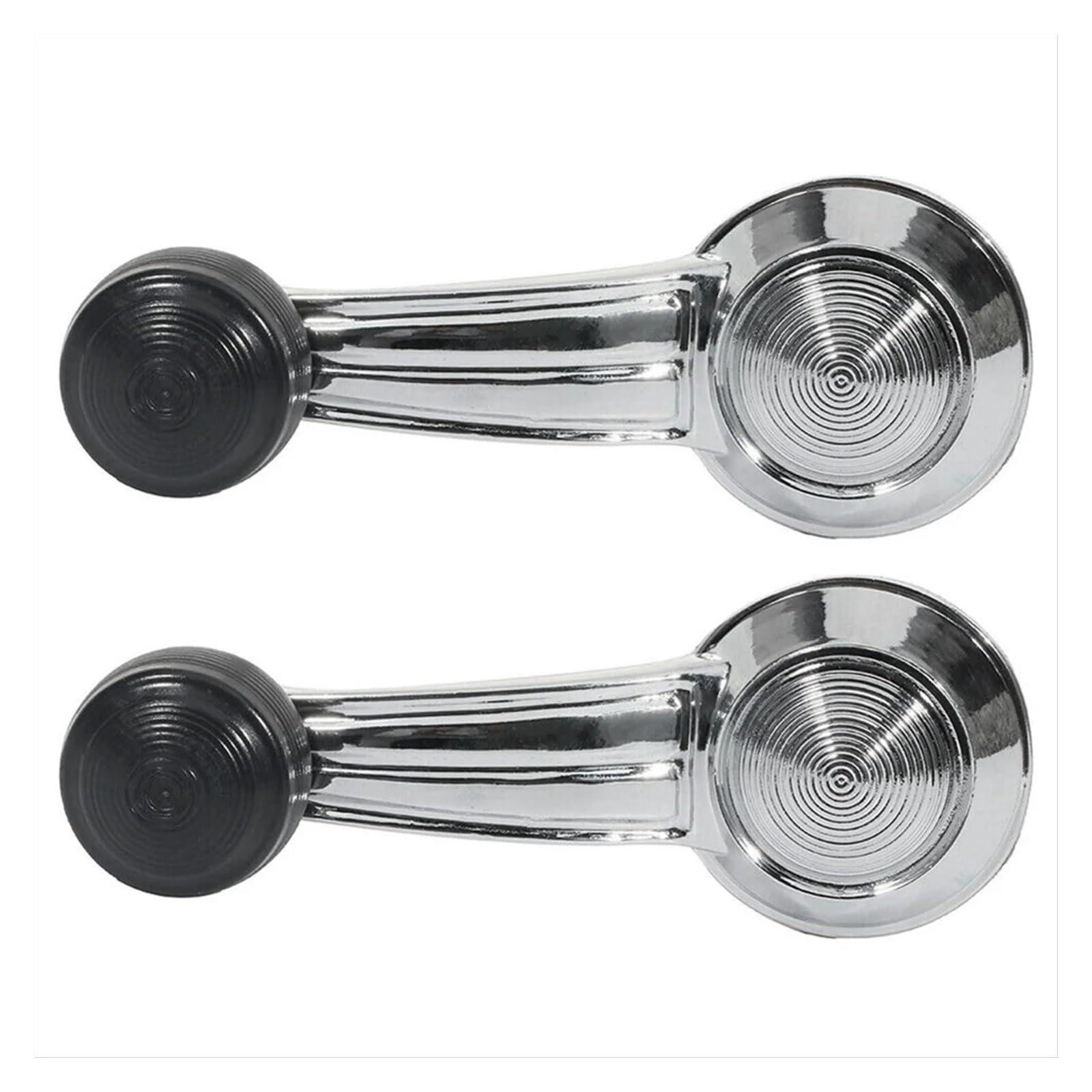 SAMWDK Glass Lifter 1 Pair Set Chrome Door Window Crank Handle for Pontiac 1732326 20348200 Car Window Regulator