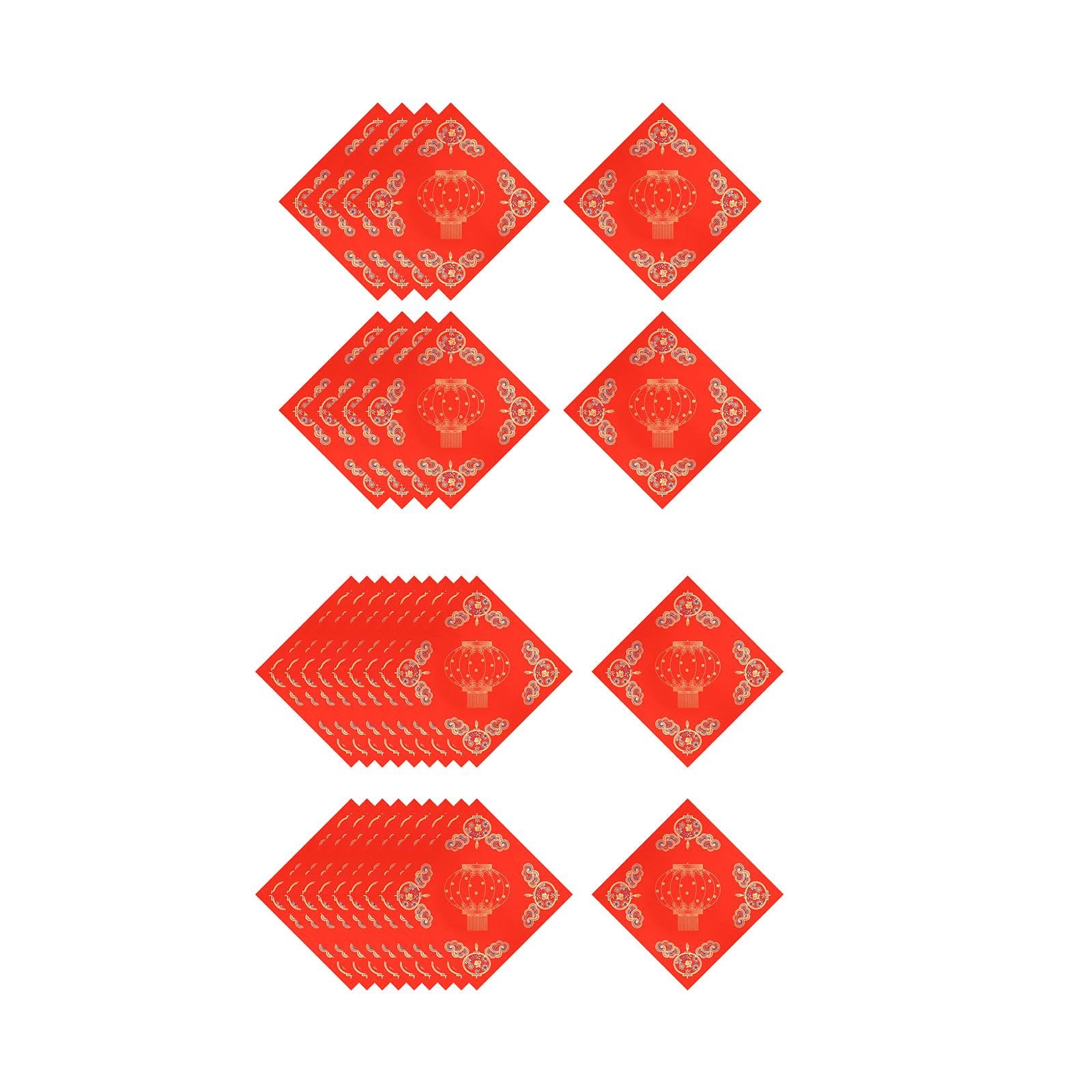 Chinese Red Xuan Doufang Paper Traditional Square Calligraphy Red Rice Paper 10pcs 45cm-image-14
