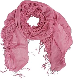 Luxury Divas Pink Ruffle Edge Shawl With Fringe