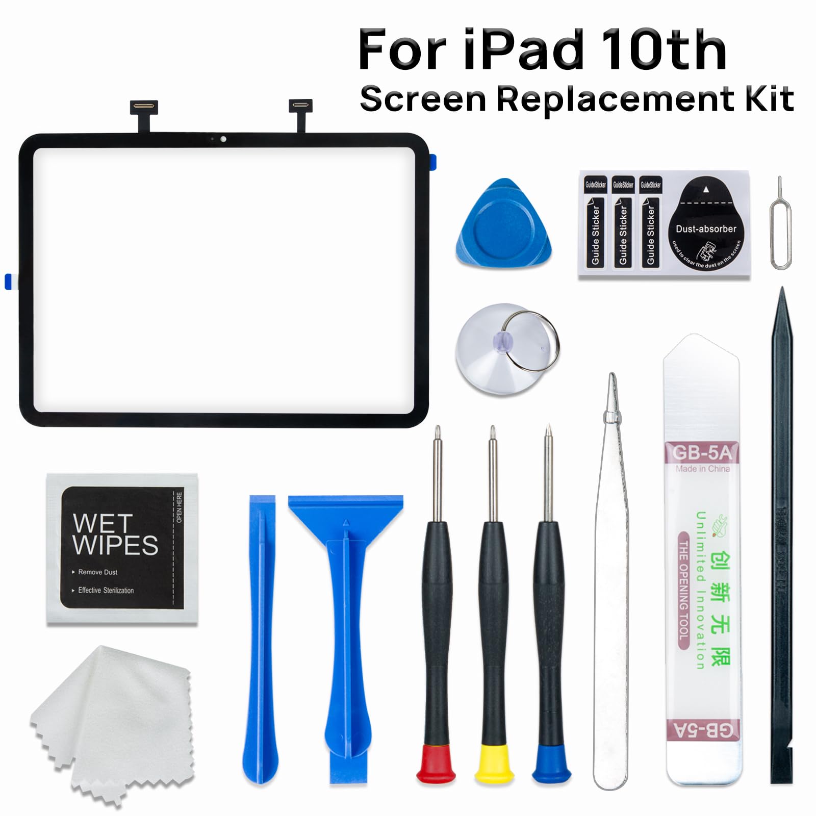 Per iPad 10 (10° generazione) 2022 10,9 pollici, schermo touch di ricambio per 10° generazione A2696 A2757 A2777 con tasto Home