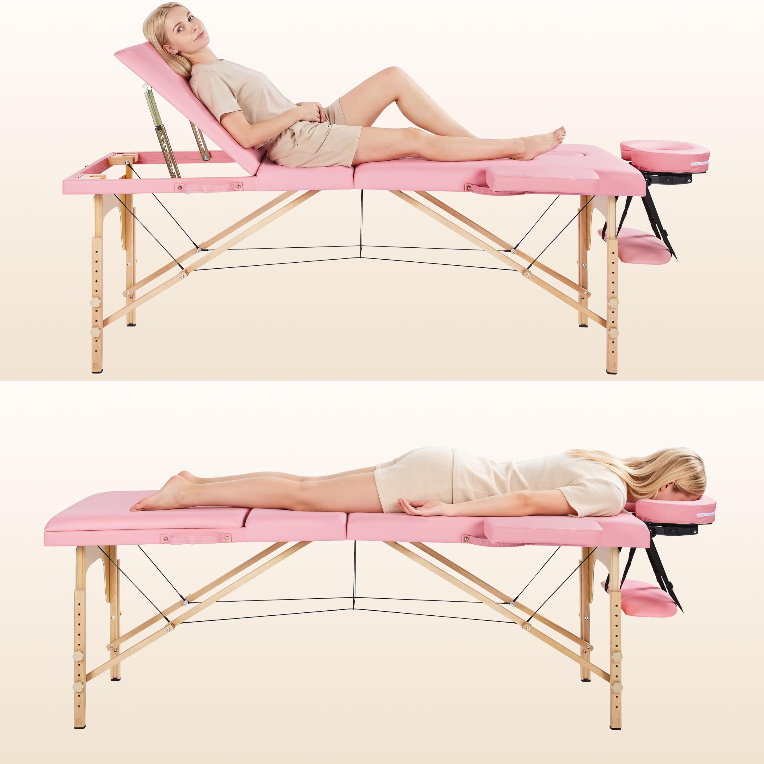 Yaheetech Portable Folding Massage Table, 22 Inch Width
