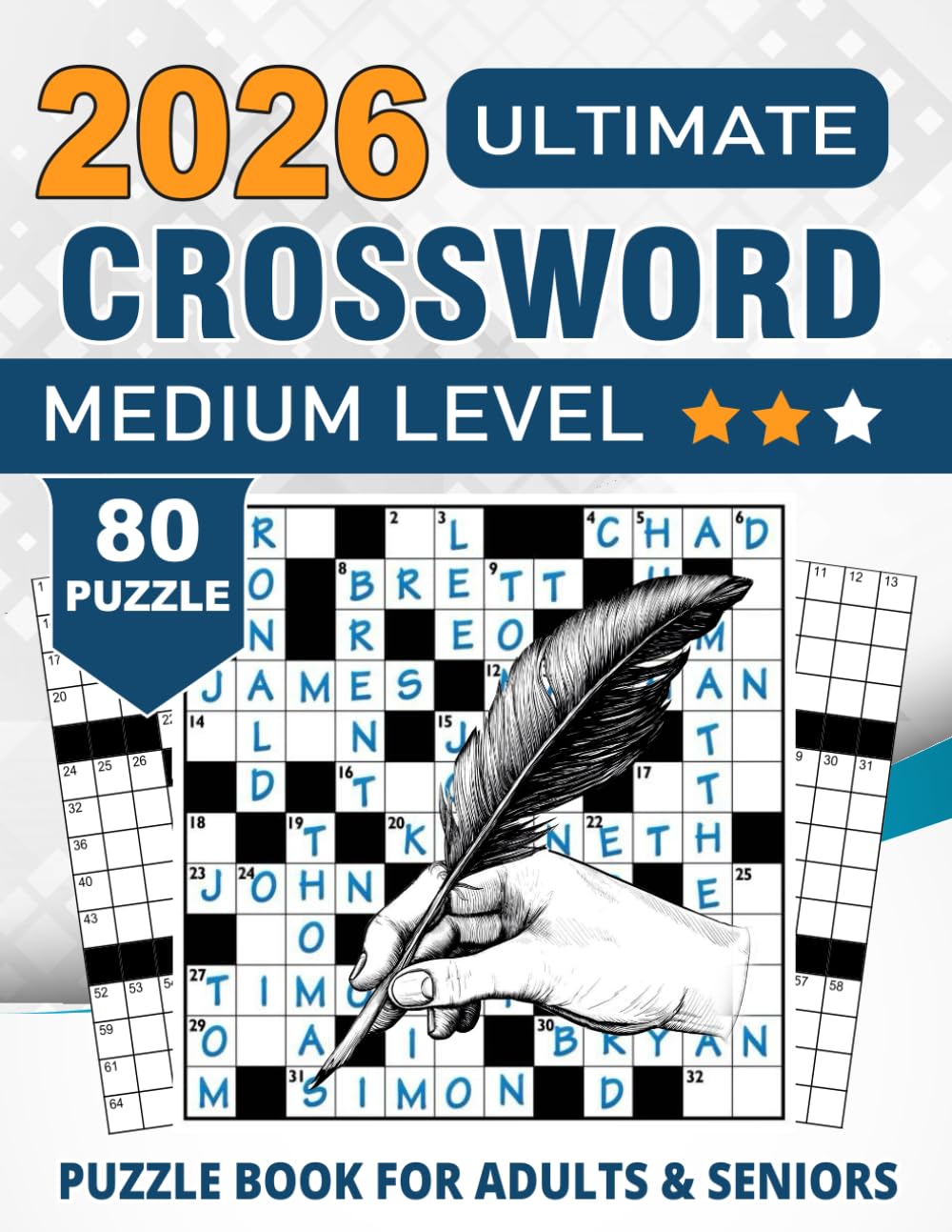 2026 Ultimate Medium Crossword Puzzle Book for Adults and Seniors: Large Print Medium Crossword Puzzle Book For Adults & Seniors Brain Exercises to Keep Your Mind Sharp