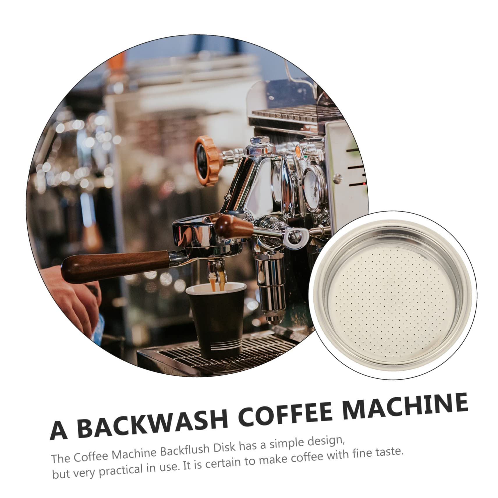 Housoutil 2pcs Espresso Strainer Cup Coffee Filter Tool for Coffee Machines Double Design for Fine Straining Reusable