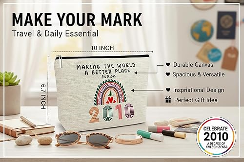 Miniatura 4 de Dulces 16 regalos para niñas, bolsas de maquillaje para niñas, decoraciones de feliz cumpleaños 16 para adolescentes, ideas de regalo para hija,