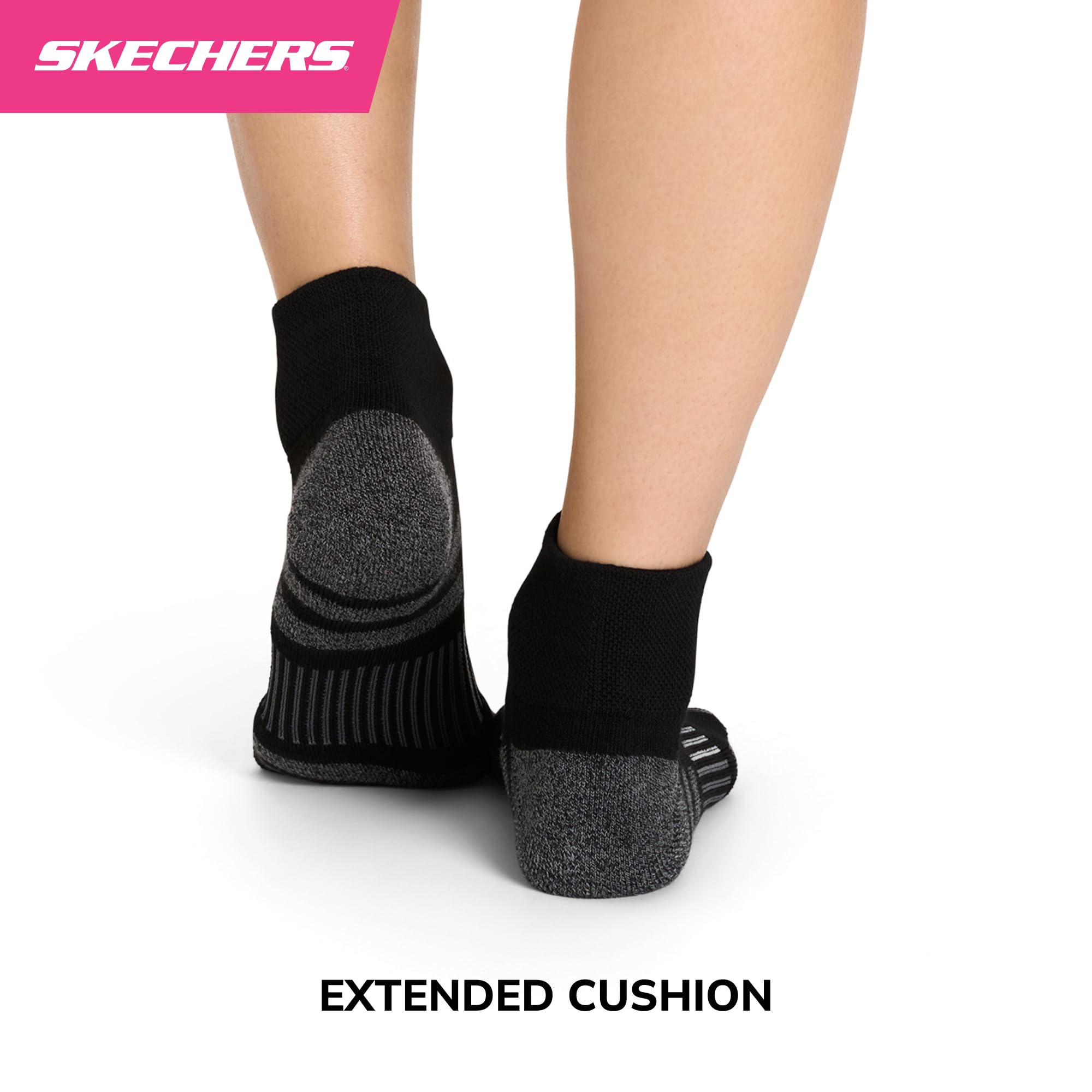 Skechers Skarpety Kobiety 8-pack Work Collection High Quarter Crew Socks, Extra Cushion & Mesh Ventilation