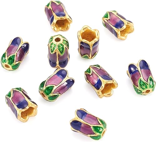 Miniatura 8 de Cheriswelry 250 tapas de cuentas acrílicas de flores de 0.394 pulgadas, coloridas cuentas espaciadoras de 8 pétalos, tapas de extremo para pulseras,