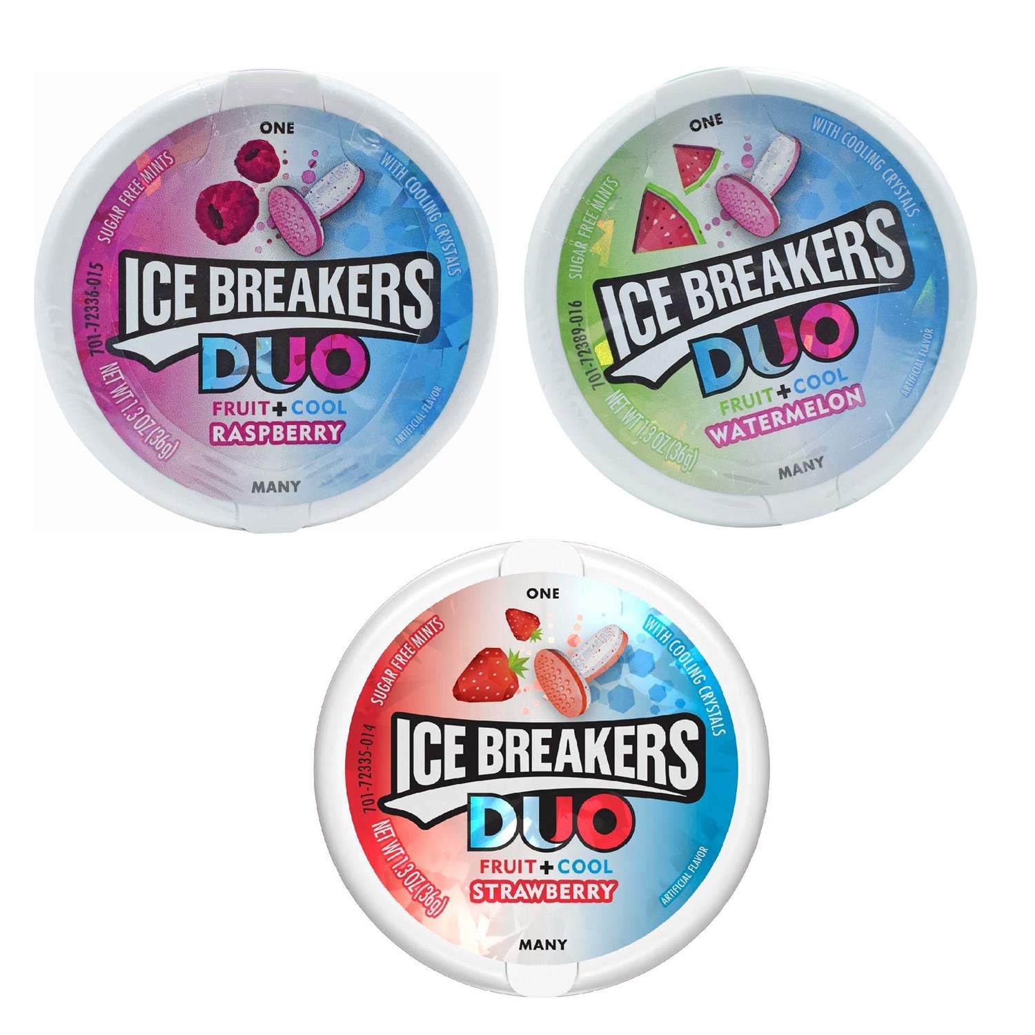 Icebreakers Sugar Free Mints Duo Combo (Pack of 3), Rasberry + Watermelon + Strawberry (B08JSMTJ67) Amazon Price History, Amazon Price Tracker
