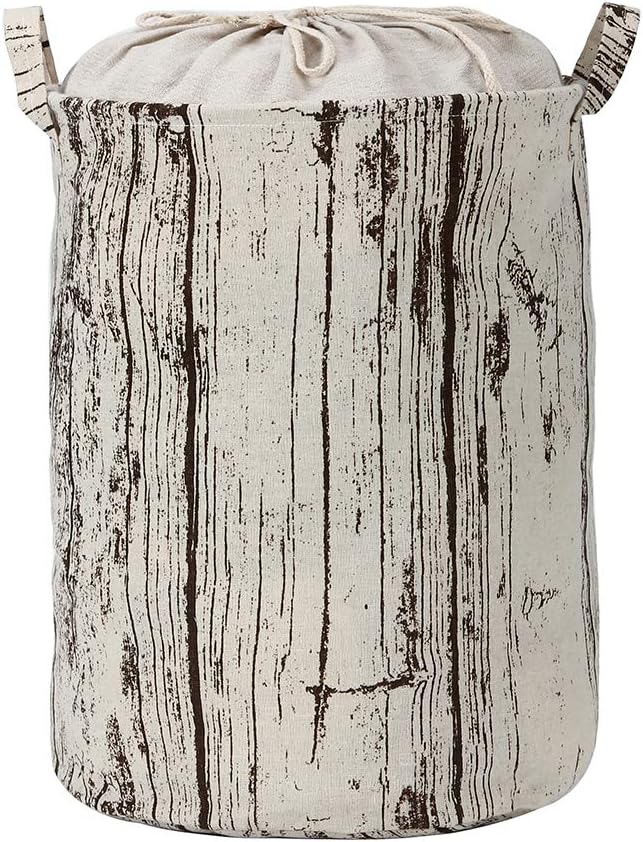 Six thousand li Clothes Laundry Hamper/ Storage Basket/Toy Storage Bin/Water Proof Foldable Canvas Laundry Hamper Bedroom, Dorm or Laundry. (Coffee color,tree pattern design)