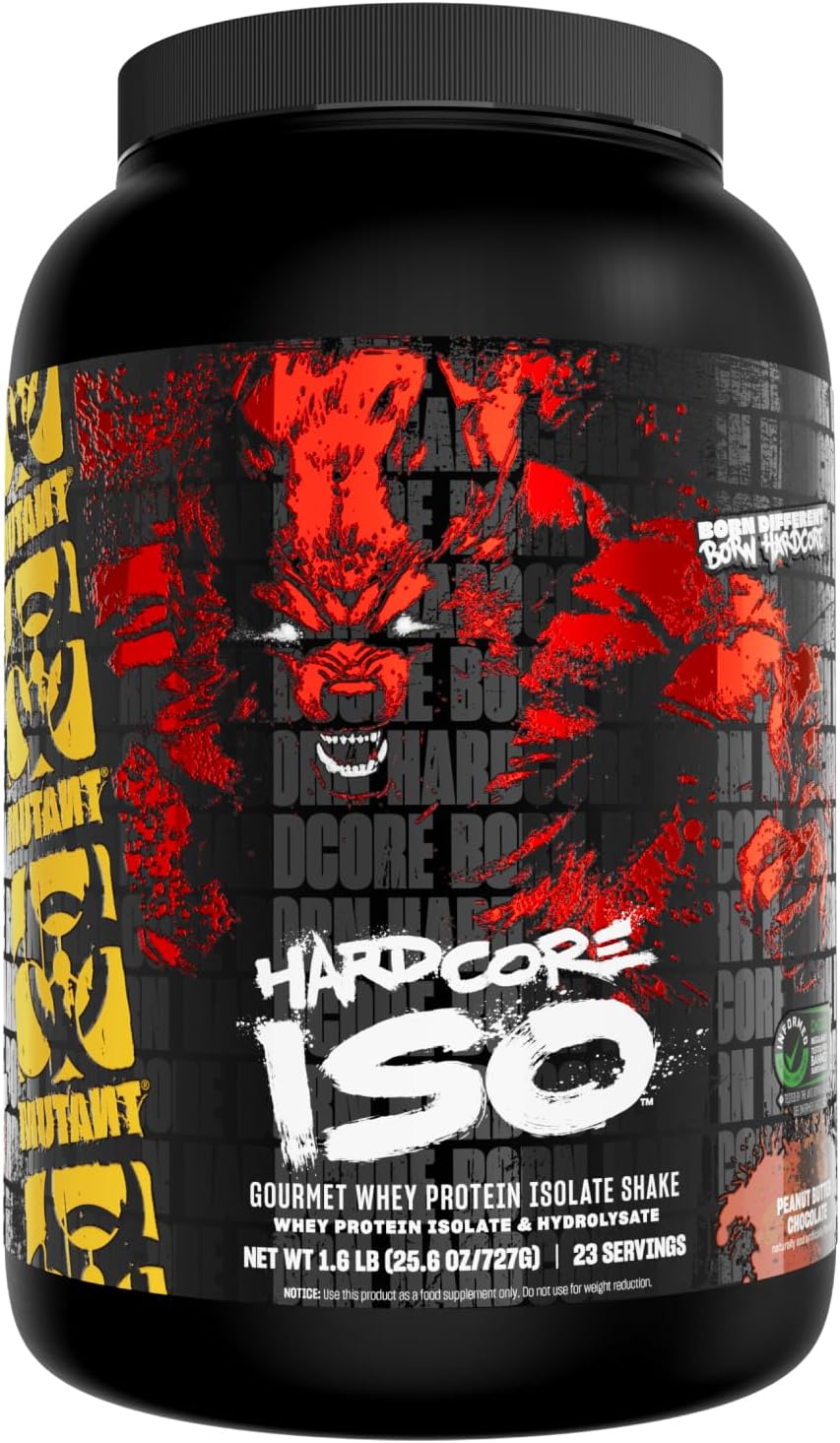 Mutant ISO Surge Whey Protein Powder Acts FAST to Help Recover, Build Muscle, Bulk and Strength, Uses Only Ingredients, 1.6 lb - Peanut Butter Chocolate