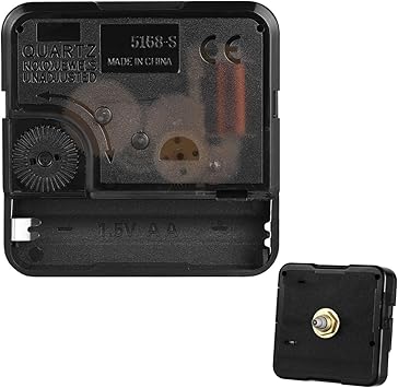 Hemobllo Quartz DIY Wall Clock Movement Mechanism - Battery Operated, Silent, Accurate, Easy to Install, Black, 2.202.200.6inch, for Home and Office Decor
