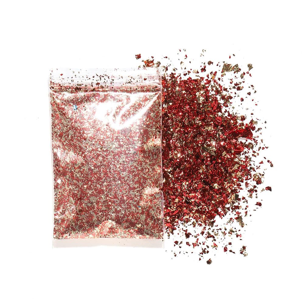 ROCKPOEM Gold Leaf Sheets - 2-10g Glitter Foil Flakes for DIY Crafts, Mould Decoration, Nail Art and Gold Foil Fillers
