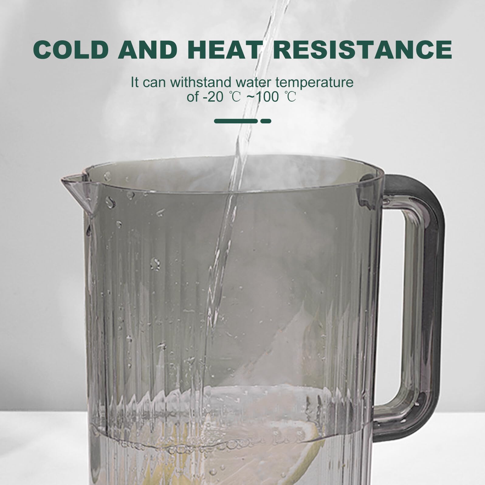 Jarra para Agua Fría de Cocina Tapa, Capacidad Grande, Material Plástico Resistente, Recipiente Doméstico para Jugos y Bebidas, Uso en Hogar y Oficina, Jarra Individual Práctica