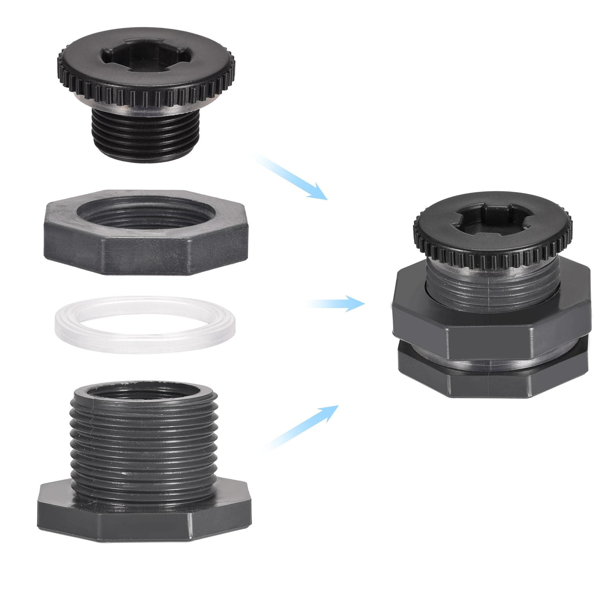 ADATTATORE PER COLLEGAMENTI serbatoio IBC con filettatura grossolana 60 mm per tubi da giardino