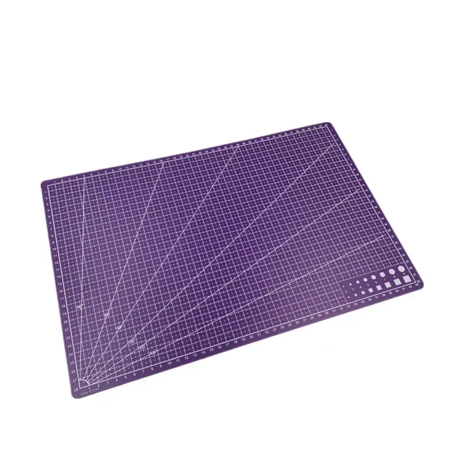 Schneidematte Selbstheilend A3 A4 A5 PVC Cutting Mat Workbench Patchwork Sewing Manual DIY Engraving Leather Board Single Side Underlay(Purple,A3 Large)