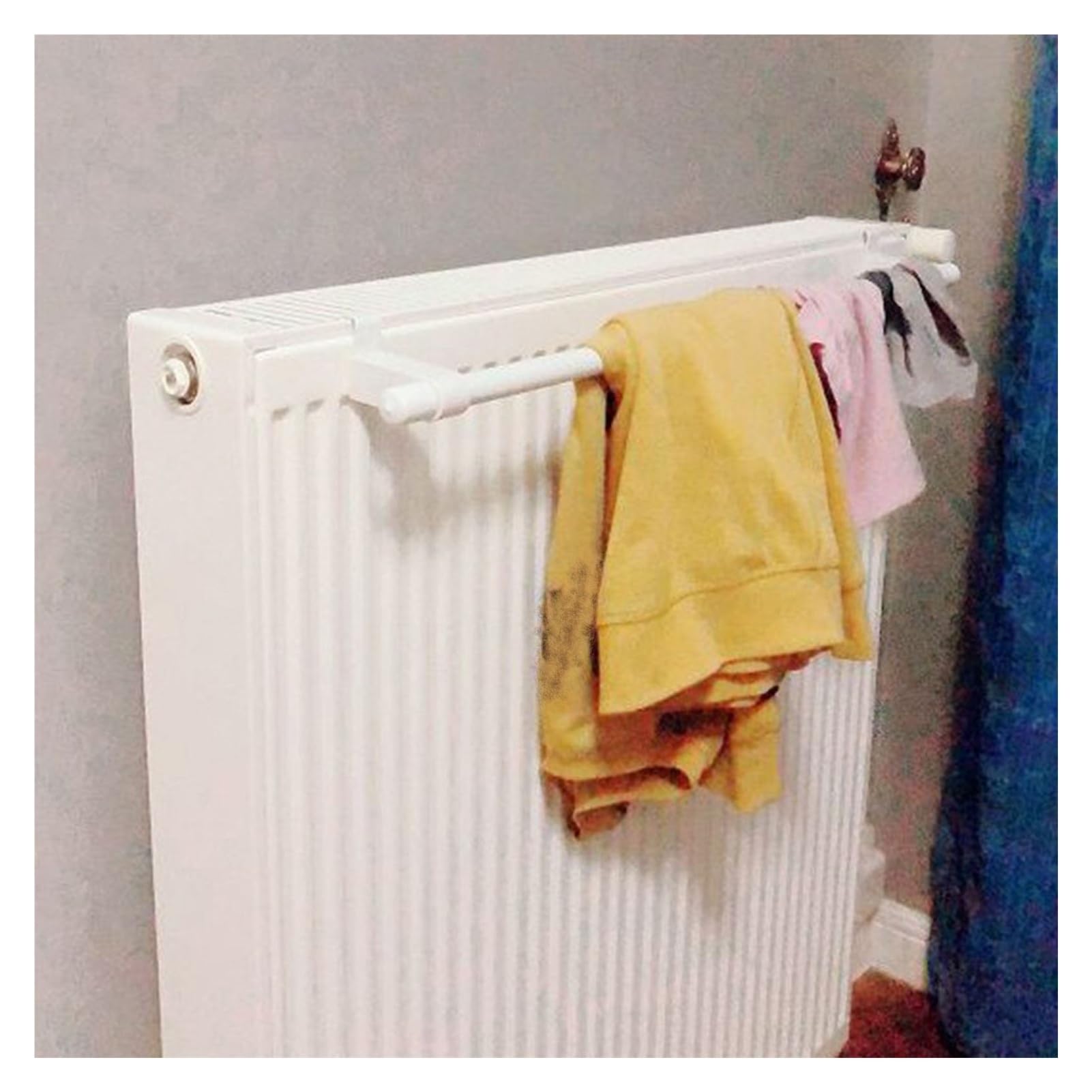 WXQTM Radiator Clothes Airer Wall Mounted Drying Rack Clothes Dryer Indoor Long Lasting Durability for Bedroom Hallway Bathroom (19.6in/50cm)